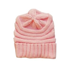 C.C Light Pink Cozy Knit Hat